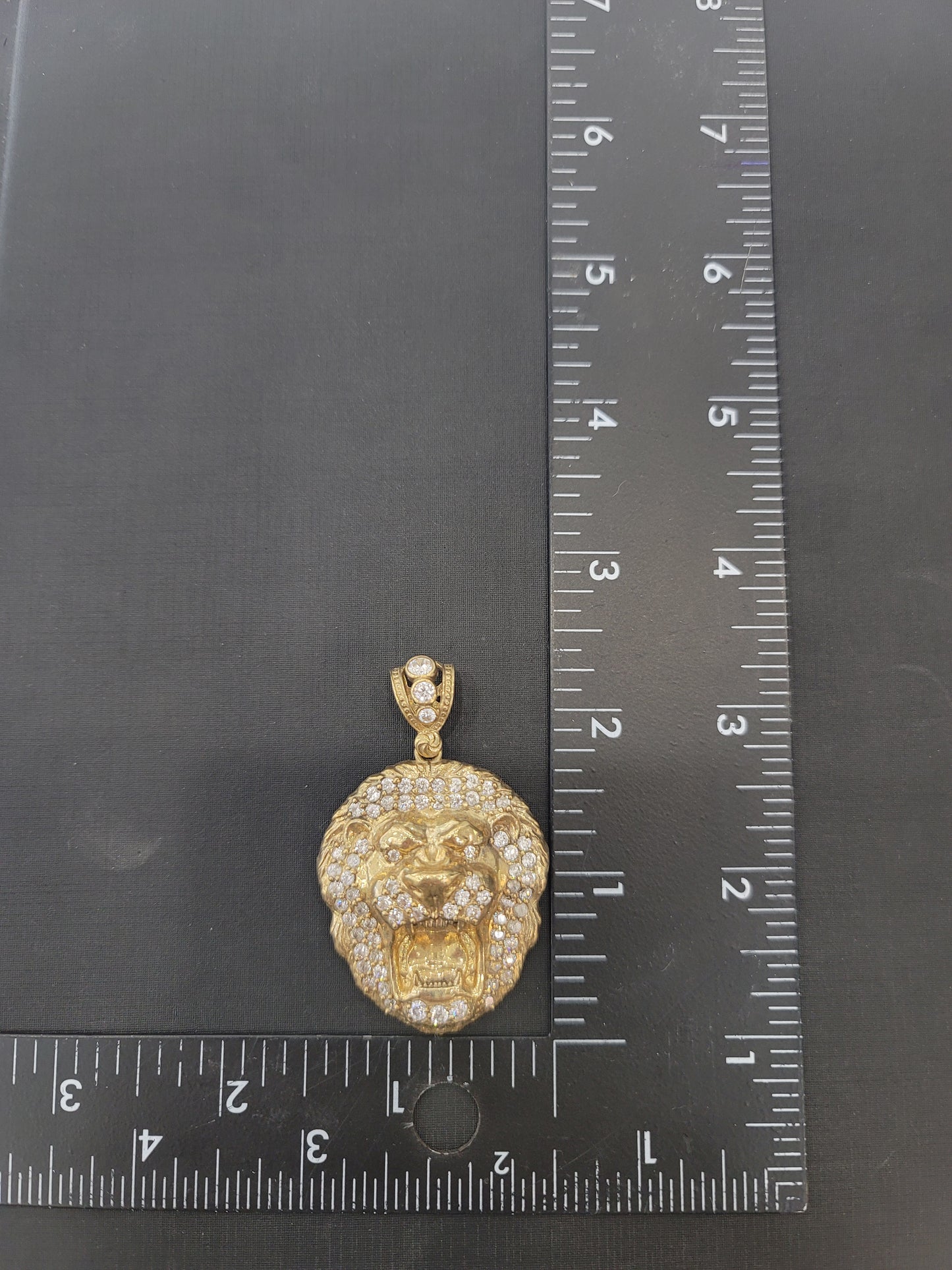 Lion Pendant with CZ