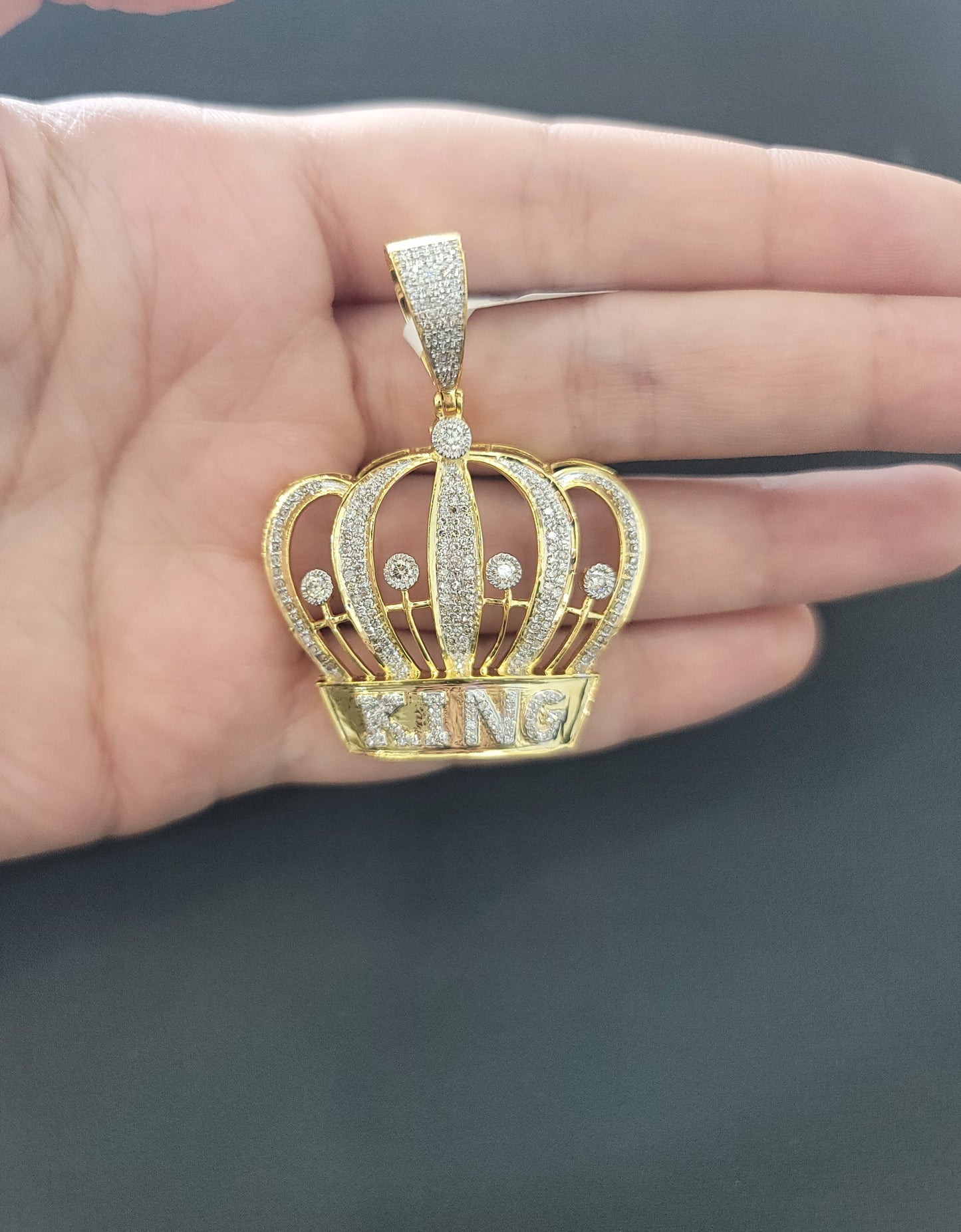 Diamond King Crown Pendant