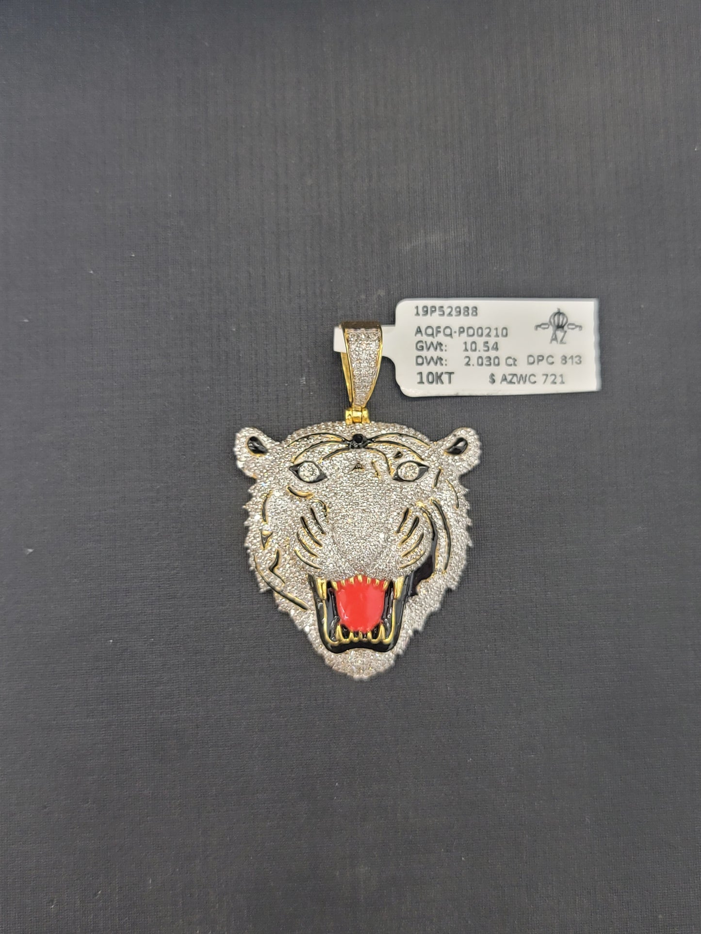 Diamond Tiger Pendant