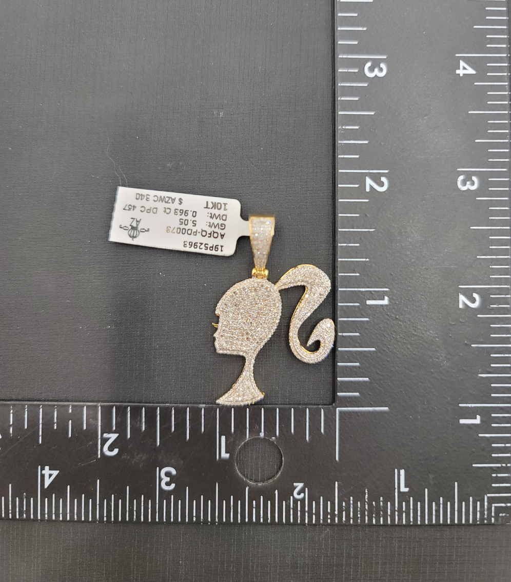 Diamond Barbie Pendant