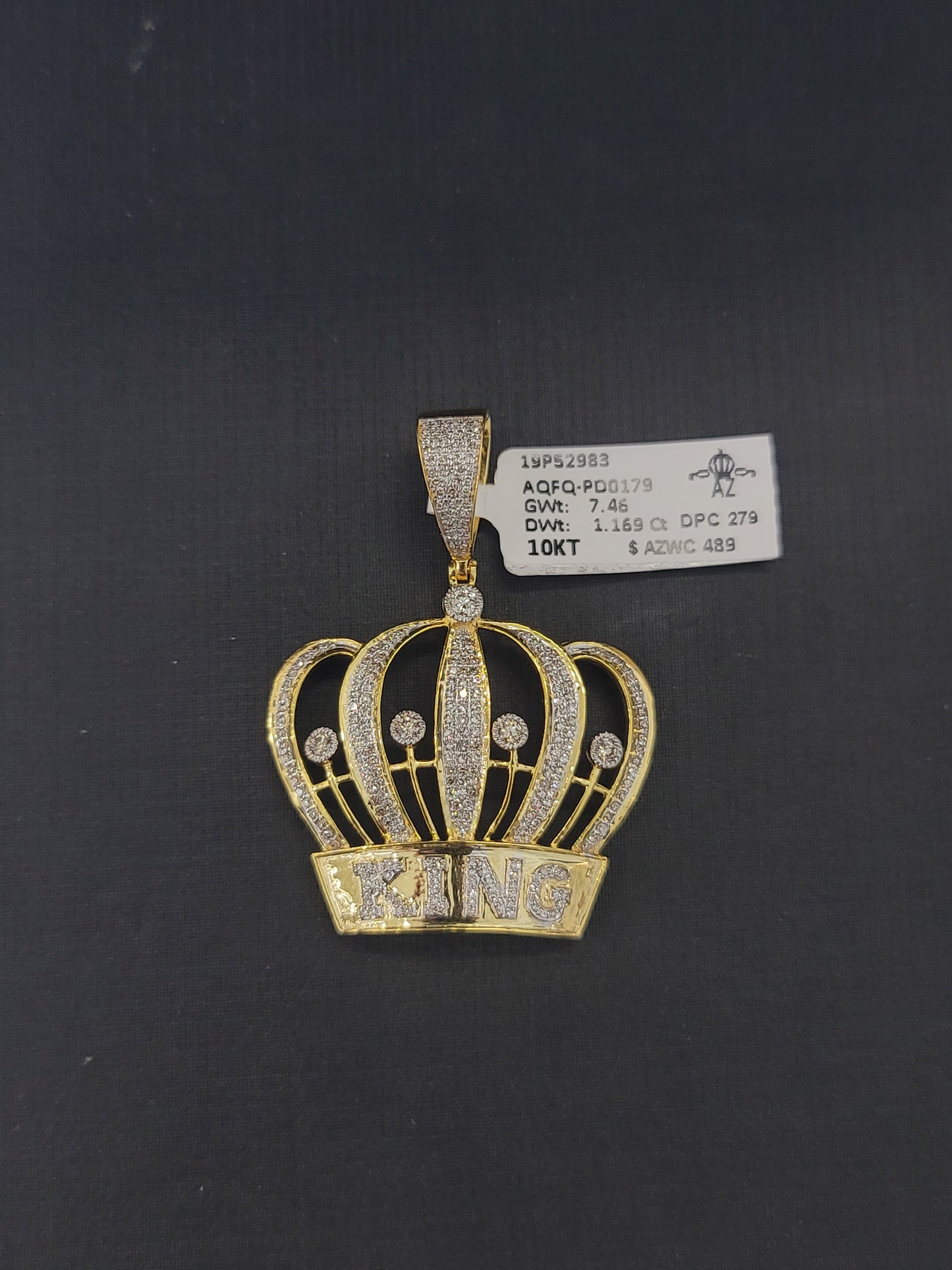 Diamond King Crown Pendant