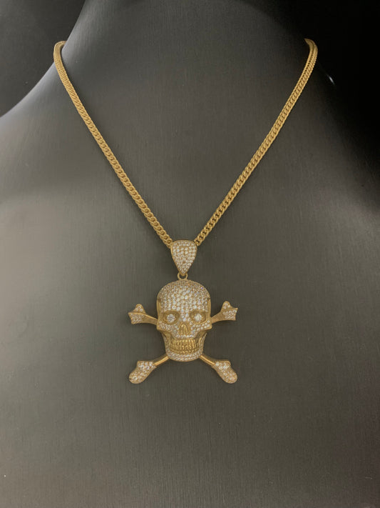 Skull Chain & Pendant Set