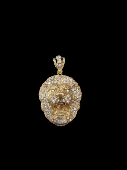 Lion Pendant with CZ