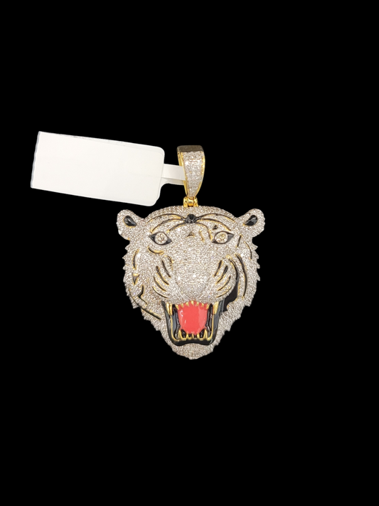 Diamond Tiger Pendant