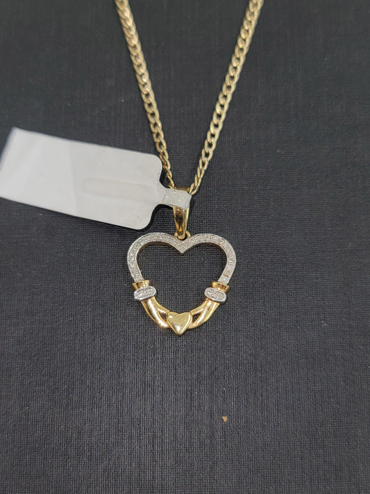Diamond Heart pendant set