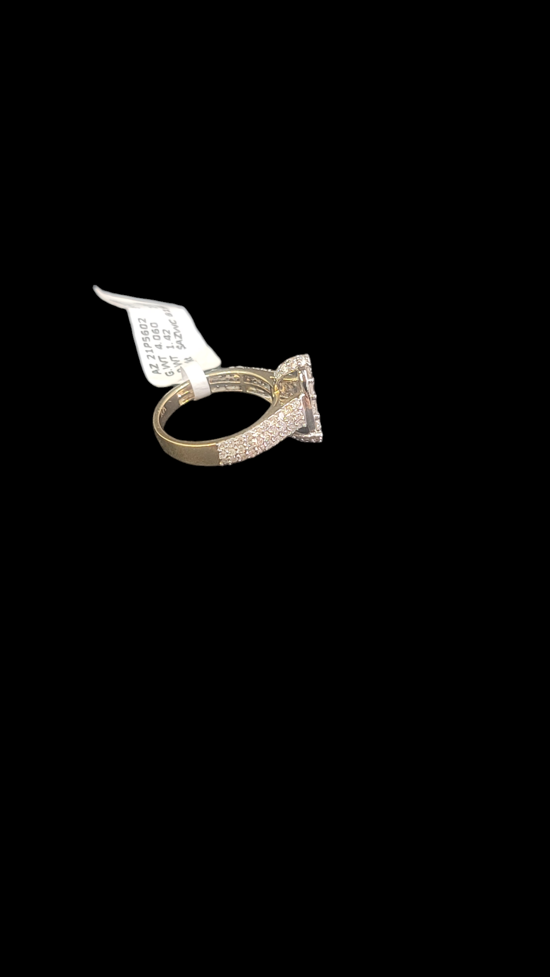 Ladies Diamond Tear Drop Ring